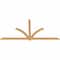 Ekena Millwork Redmond Smooth Timber Gable Bracket, Western Red Cedar, 96"W x 48"H x 1 1/2"D x 3 1/2"F, 12/12 Pitch GBW096X48X0204RED00SWR - alternate 2
